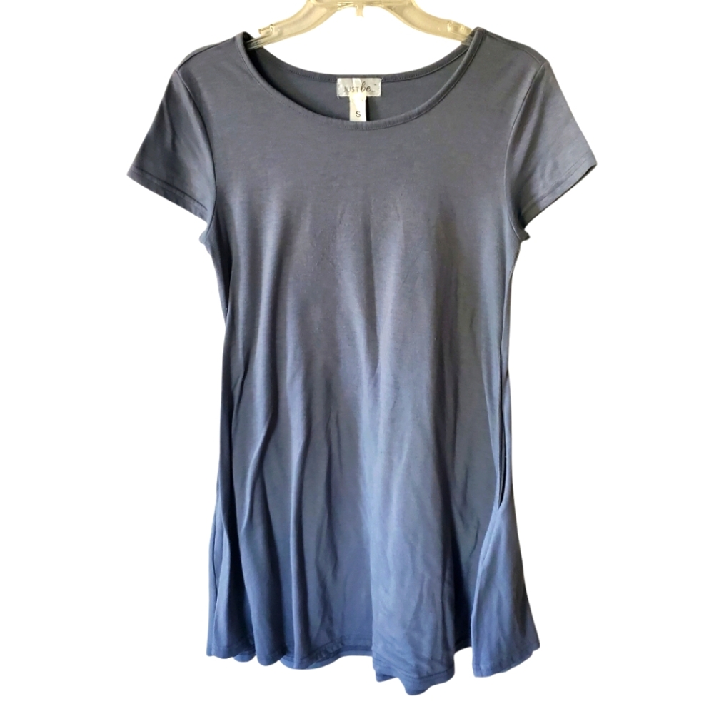 Just be Gray short sleeve‎ tee dress with pockets in size Small Womens